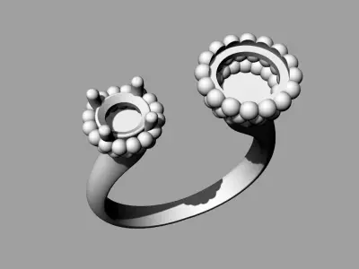Brand Cleef Jewelry Ring Gold  3D print model