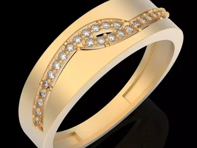 luxury ring made in matrix 3D print model