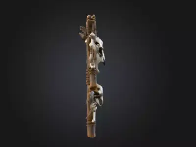 Symbol of Ancient Ritual Power Low-poly 3D model