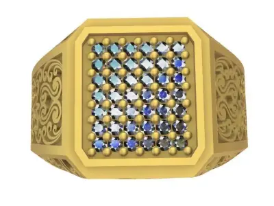 classic ring men model c 3D print model