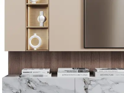 WALL TV SET 3 3D model