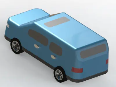 Six Seater Passenger Car 3D print model