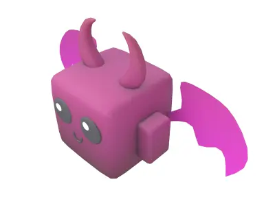 Devil Type Game Asset Pet Character v1 002 Low-poly 3D model