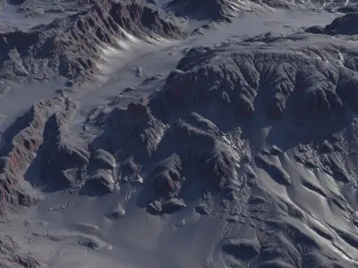 Alien planet terrain - 8k 3D model Free 3D model