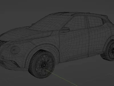 Nissan Juke 2020 blender model polygonal 3D model