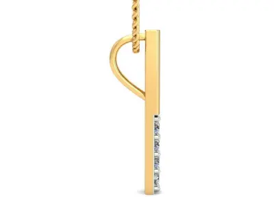 Solitaire Women Pendant 3dm STL OBJ FBX Renders Details 3D print model