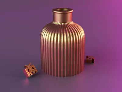 Grooved vase 3D print model