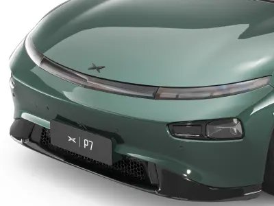 2024 Xpeng P7 With Interior  3D model