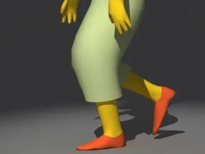 Marge Simpson rigged 3D model