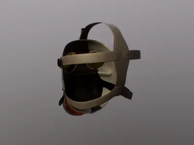 Gas Mask  game ready Low-poly 3D model