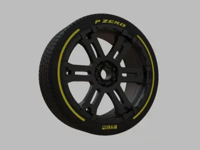 Miniature Enkei Commander Rim and Tire - 3D Print - No Textures 3D print model