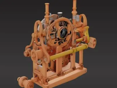 Thai Spirit House steampunk 3D model
