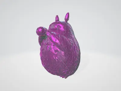 BIG TOTORO WIREFRAME VORONOI WIREMESH MESH 3D print model