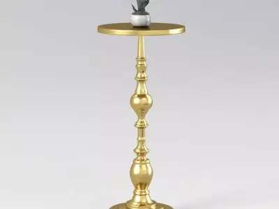 Brompton Brass Martini Table 3D model