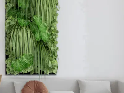Green Modern Wall Planting 3D model