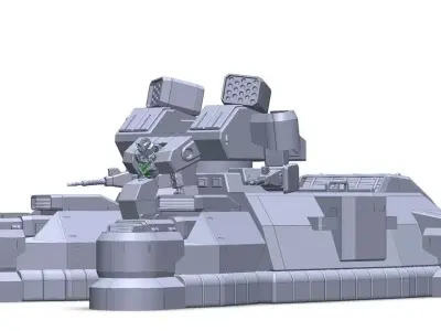 Rhinoceros Mobile Armor - Incomplete Free 3D model