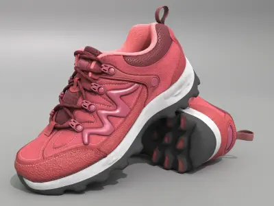 Sport Shoe EEVEE and Cycles Low-poly 3D model