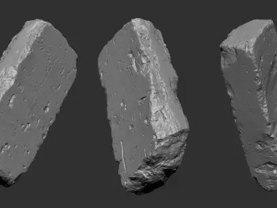 Realistic red brick 3d scan in highpoly 3D model