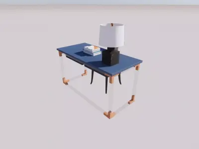 3D Model Modern Minimalist Work Desk Low-poly 3D model