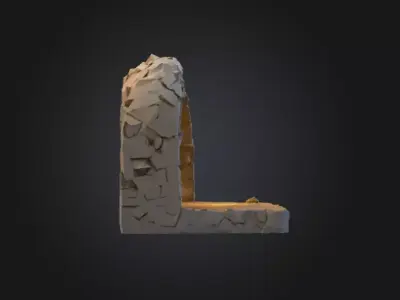 Rocky Grotto Low-poly 3D model