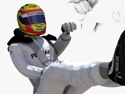 Rio Haryanto 2016 Low-poly 3D model