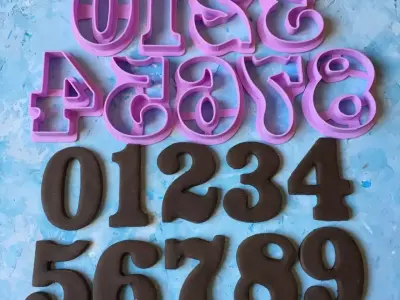 Set of numbers Cookie Cutter  3D print model