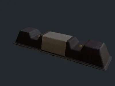 car parking stop bumper Low-poly 3D model