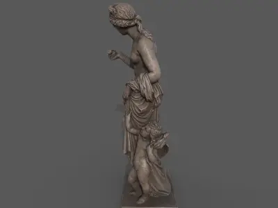 Venus and Amor Low-poly 3D model