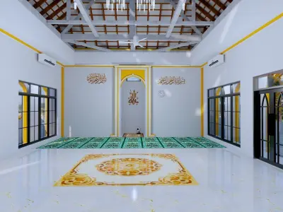 Luxury Islamic Mosque Prayer Room  3D model