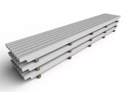 Concrete Truss Beam M01 Low-poly 3D model