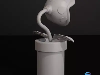 Piranha Plant Inspired by Super Mario - Pre-Supported Free 3D print model