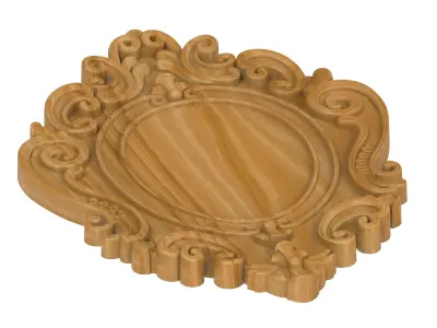 Carved picture frame STL 3D model 67