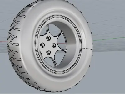 low poly tire  car tire ready for games Wheel low-poly 3d model  3D print model