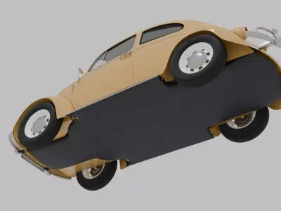 1950 classic car 3d model 3D model