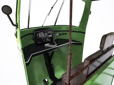 Rickshaw Motor PBR Low-poly 3D model