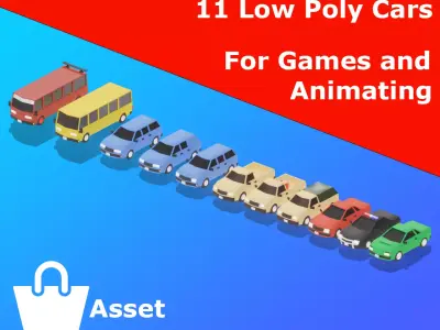 11 Low-Poly Cars for Games and Animations Low-poly 3D model