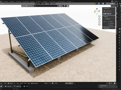 Solar Energy Irrigation Systems-No Bolt 3D model