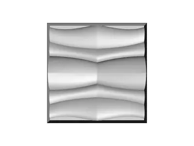 Abstract wave pattern relief 3d wall panel N04 3D print model