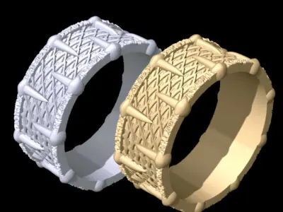 Dragon Scales Ring 3D print model