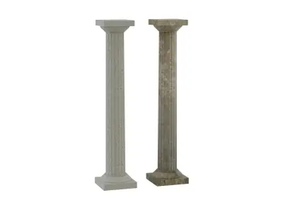 Set of 26 Columns Modular Doric Ionic and Corianthian 3D model