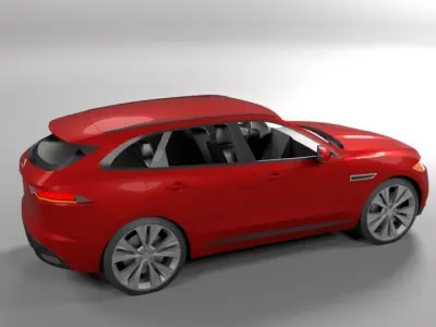 JAGUAR F PACE LOWPOLY Low-poly 3D model