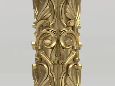 Carved Column 3D model buy