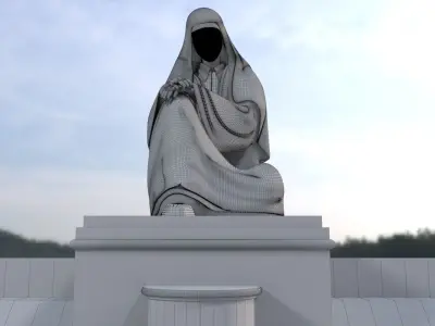 Monument to the Grieving Mother  Uzbekistan 3D model