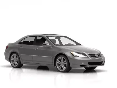 car model silver 3D model