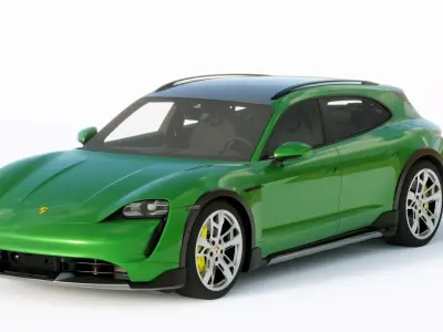 Porsche Taycan Turbo S 2021 3D model