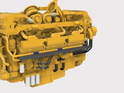 CUMMINS QSK78 MCRS DIESEL ENGINE 3D print model