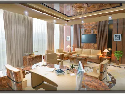 office scene 3D model