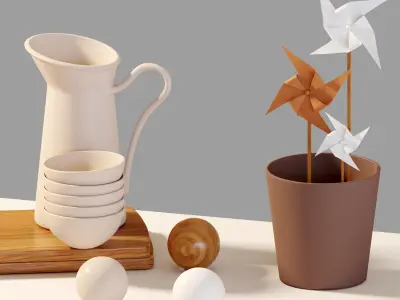 Decorative set 3D model 30