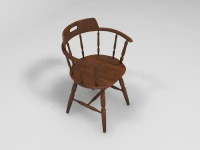 Wood chair02 Free 3D model