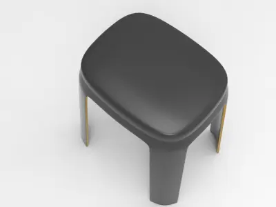 Piya Bar Stool Low-poly 3D model